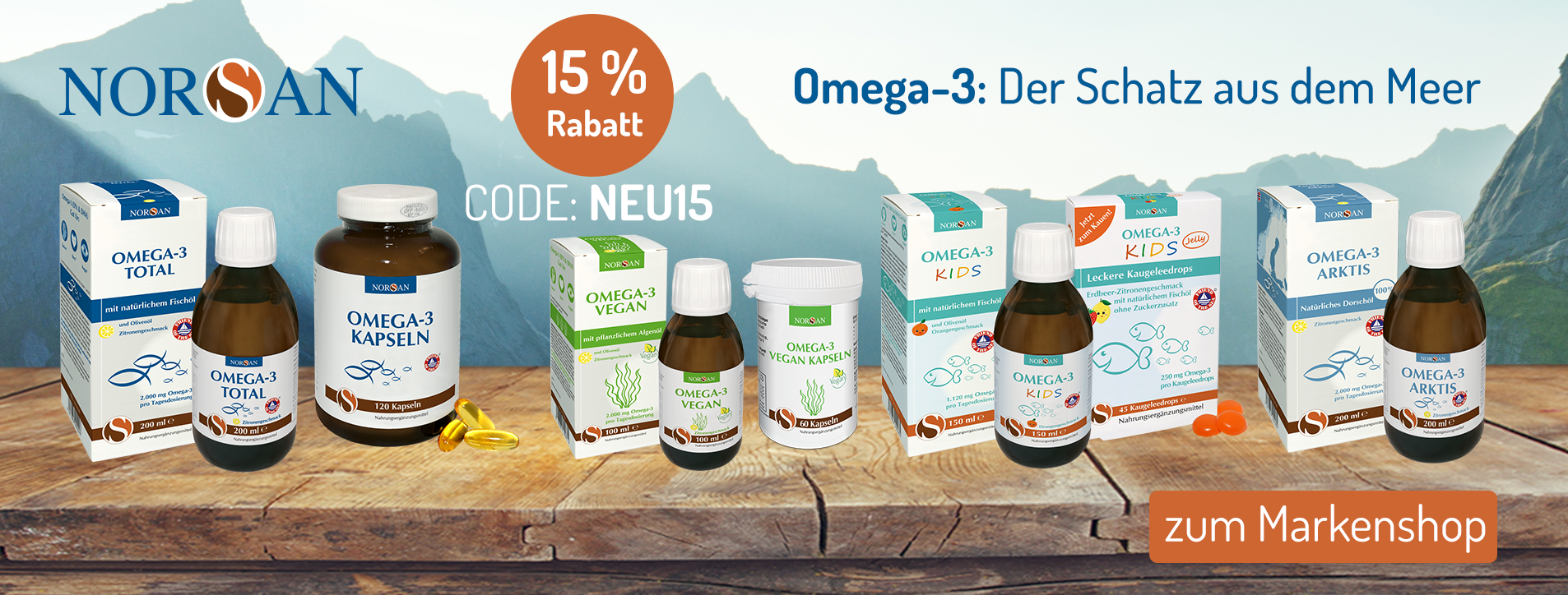 Empfohlen von Dr. med. Volker Schmiedel: Omega-3 Öle von NORSAN