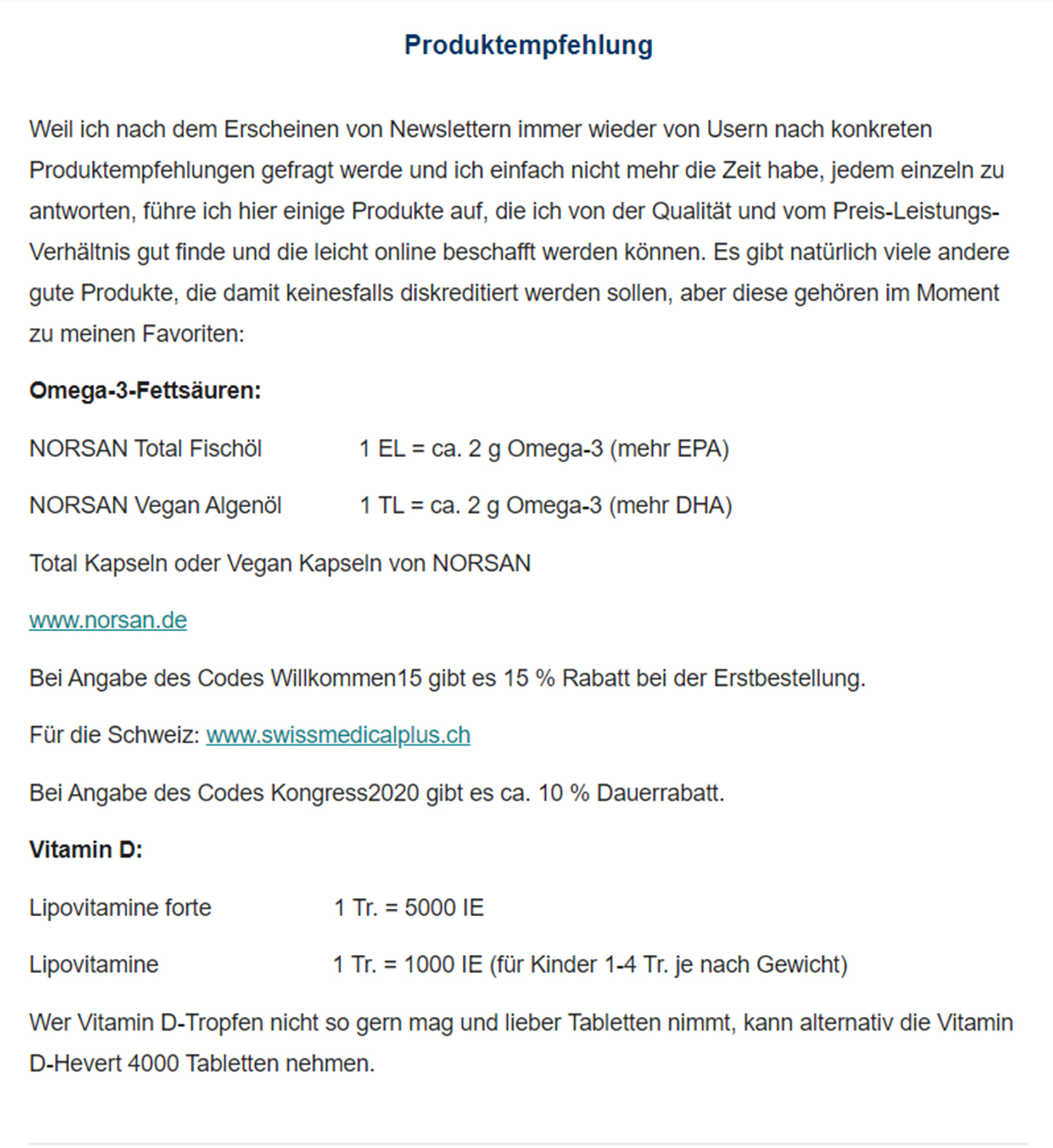 Ende Newsletter