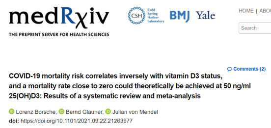 durchschnittlicher Vitamin D-Spiegel