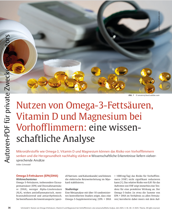 nutzen von omega-3 fettsaeuren vitamin d und magnesium bei vorhofflimmern artikel schmiedel