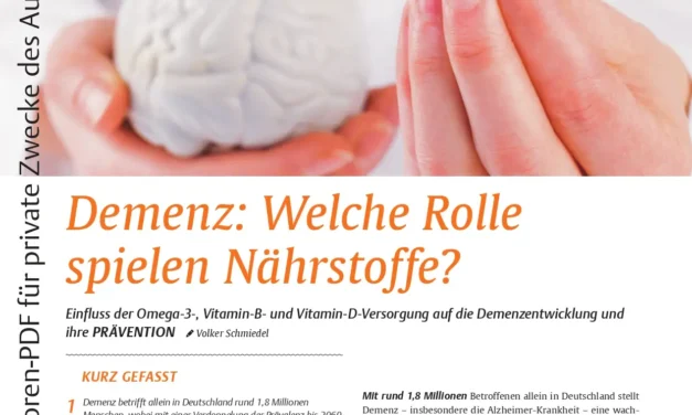 Demenz: Welche Rolle spielen Nährstoffe?